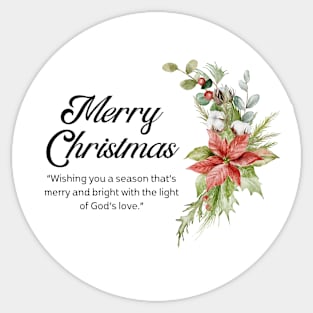 Merry Christmas Round Sticker 29 Sticker